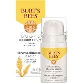 Burt's Bees Vitamin C Turmeric Facial Serum, Brightens Skin &amp; Visibly Reduces Dark Spots, Fine Lines &amp; Wrinkles, Naturally Hydrating, Lightweight - Brightening Booster (1 oz)
