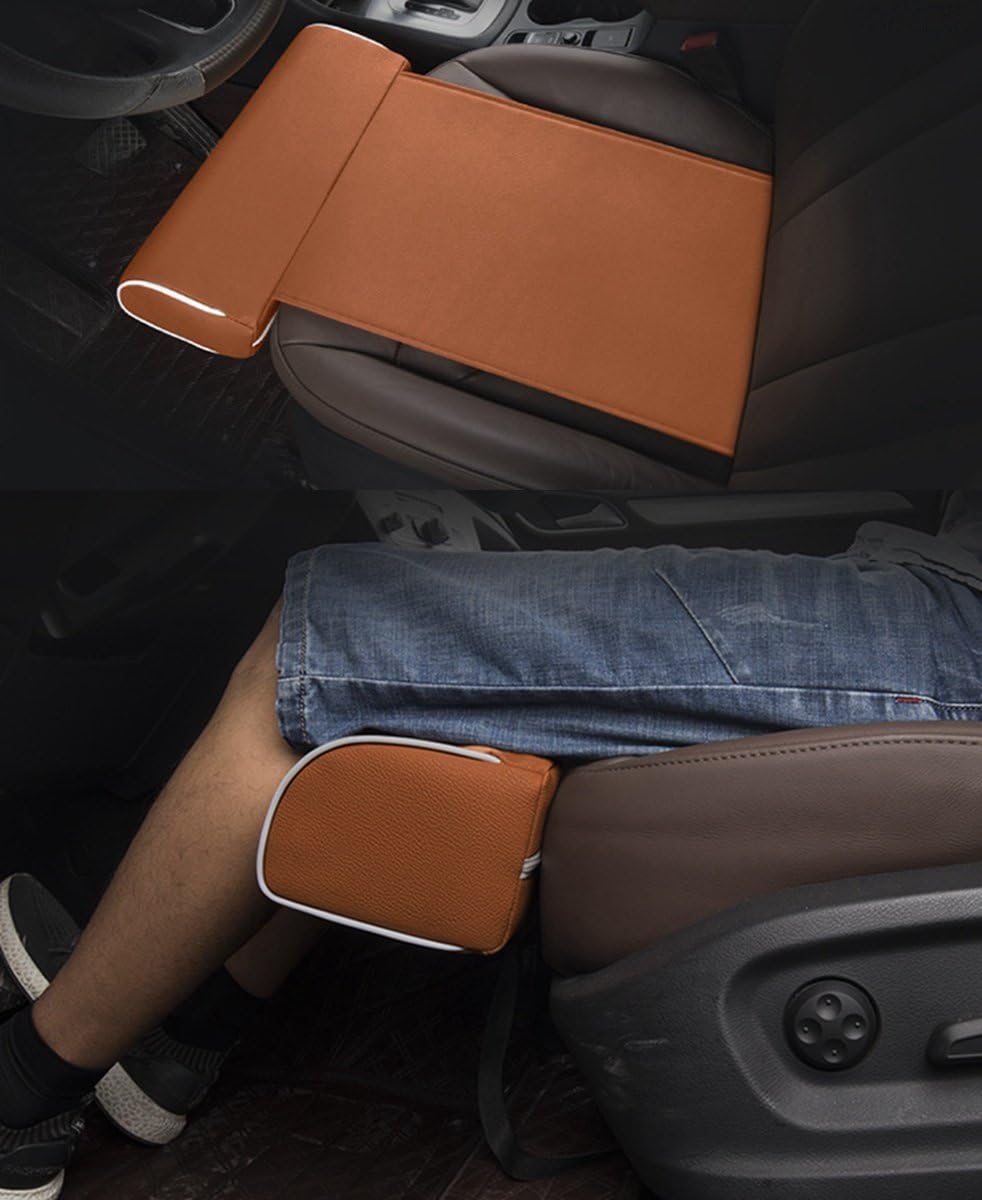 Dotesy Car Extended Seat Cushion with Leg Support Pillow