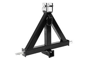 EGO BIKE 3 Point 2" Receiver Trailer Hitch Category 1Tractor Tow Drawbar Pull Black Heavy Duty