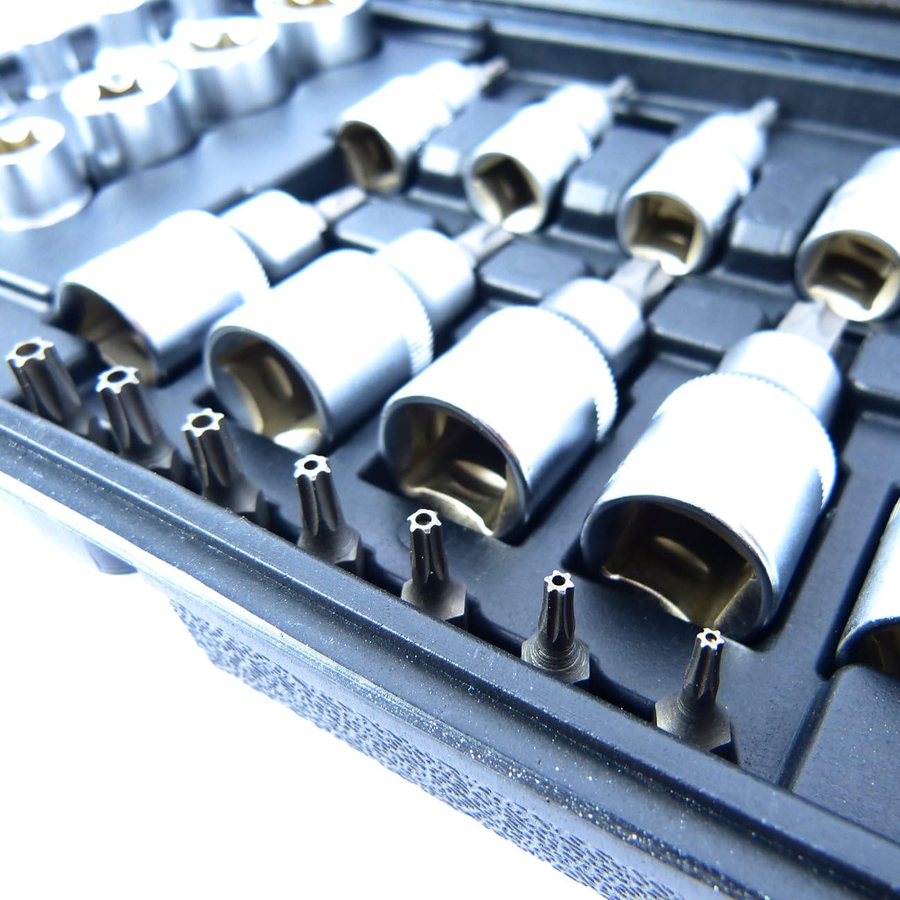 Star Socket and Bit Set 30pc Male and Female Torx Sockets E & T Socket Bits, Variety Pack - Image 4