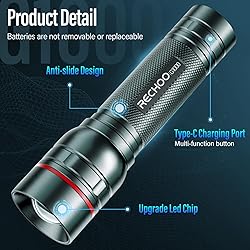 Rechargeable Flashlights High Lumens, G1000 Super