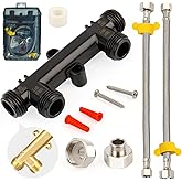 Upgraded WP596816 Hot Water Recirculating Pump Sensor Valve Kit,New Copper Finish,Compatible with watts premier 500800/500805&amp;grundfos up comfort Systems,Includes 2x12" Lines, 2x1/2"x3/8" Fittings