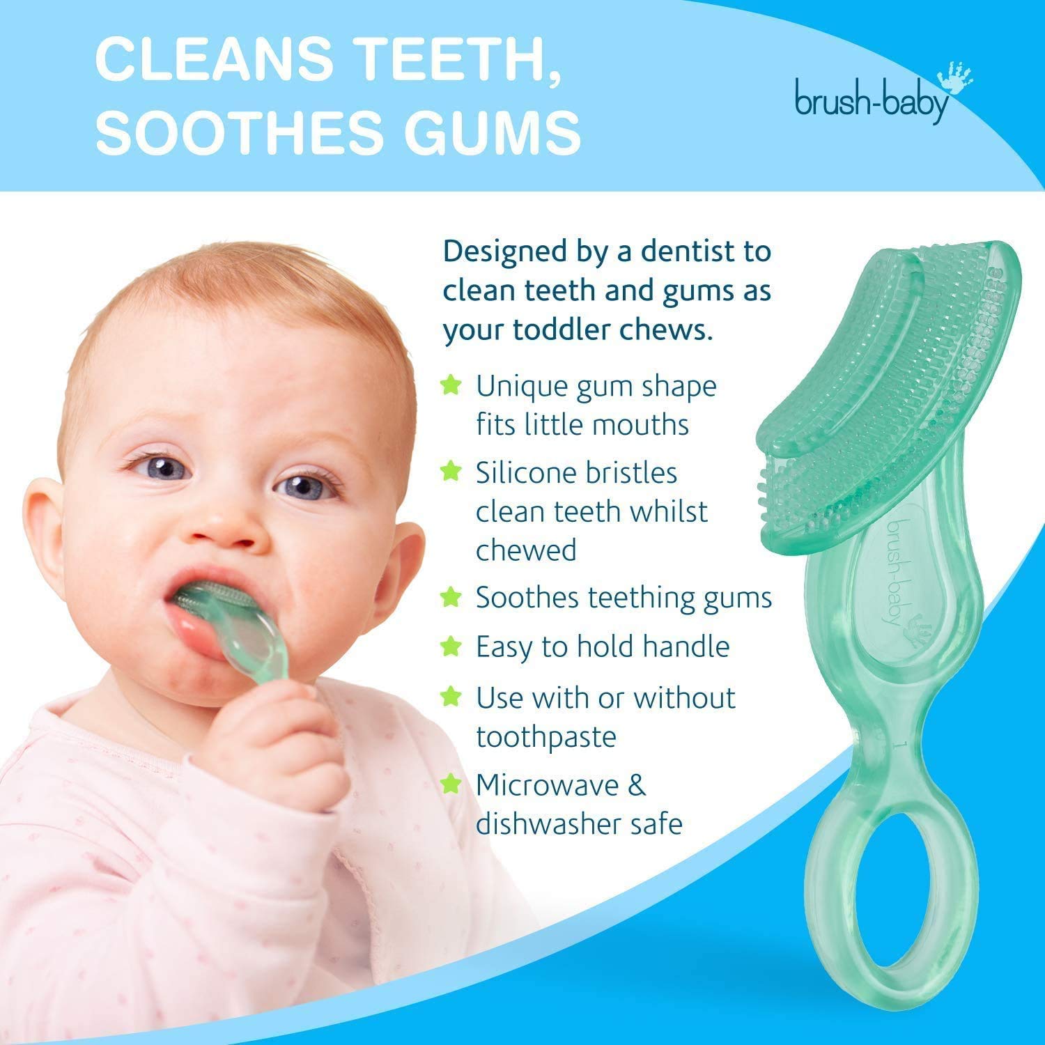 brush baby chewable toothbrush and teether