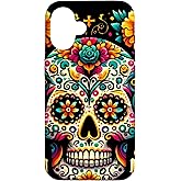 iPhone 16 Midnight Fiesta Vibrant DÃa de Los Muertos Sugar Skull Case