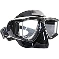 EVO Hammerhead+ Dive Mask 4 Lens Panoramic Diving Mask with Purge Valve, Freediving, Snorkel, Scuba Mask for Men Women, Easily Adjustable for Great Fit