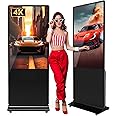 JIYANG 55 Inch Indoor Touchscreen Digital Signage Floor Standing Digital Interactive Kiosks LCD Totem Monitor with WiFi/USB Input Auto Media Player Android System,Free Customization Logo