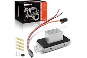 A-Premium HVAC Blower Motor Resistor Kit with Harness Compatible with Chevrolet, GMC, Buick, Cadillac & Olds Vehicles - Silve