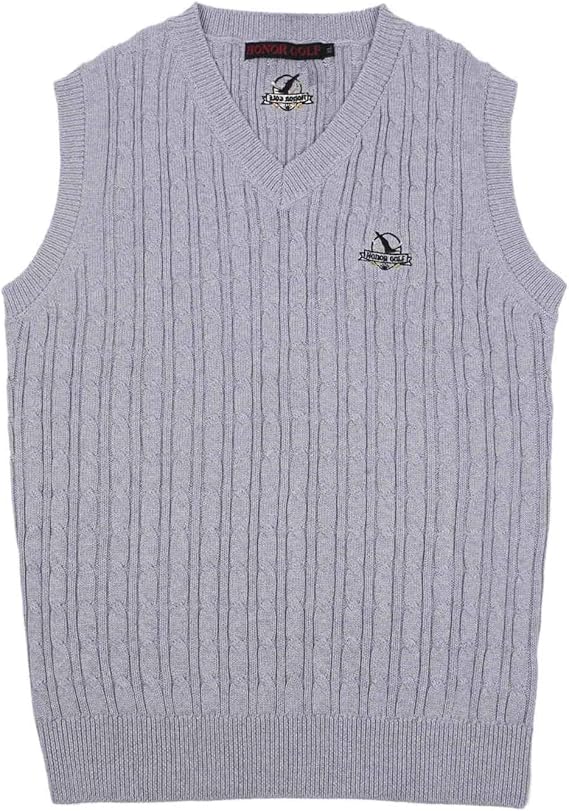 Amazon Honor Golf ゴルフベスト ダウンベスト Vネックベスト ニットベスト ゴルフ用ベスト ゴルフ メンズ Vネック ダウン ベスト ケーブル コットン ゴルフウェア 春 春夏 ベスト 通販