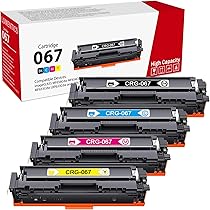 067 High Yield Toner Cartridge (Black Cyan Magenta Yellow, 4 Pack