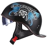 FVCNGP Adult Men Women Vintage Motorcycling Helmets