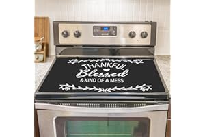 JREWE LIOUS Stove Top Cover for Electric Stove (28.5"x20.5") - Ceramic Glass Cooktop Protector, Heat Resistant Range Cover, Flat RV Stovetop Protector, Multipurpose Dish Drying Mat for Kitchen