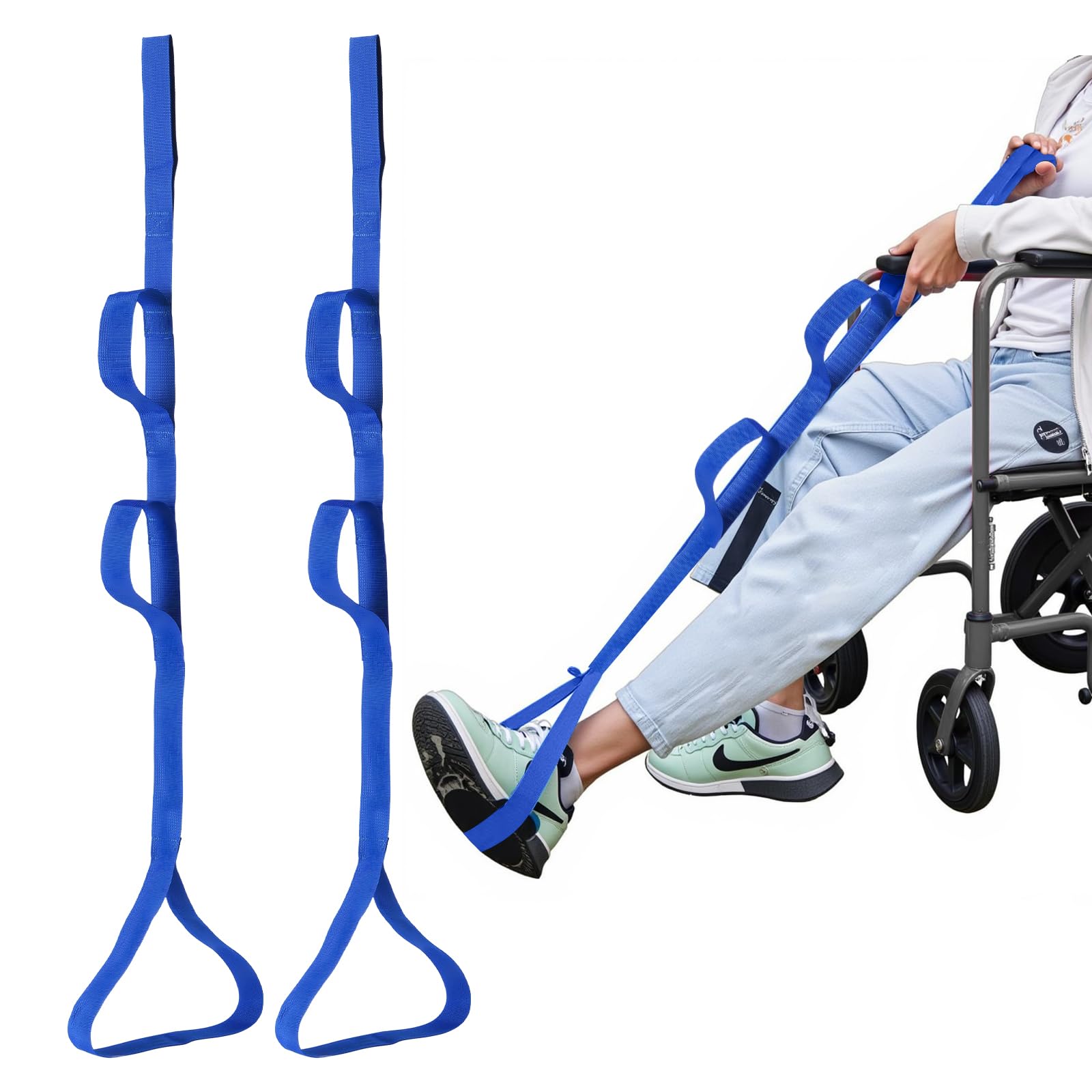 Photo 1 of 2 Pack 46 Inch Leg Lifter for After Hip & Knee Surgery, Perfect for Elderly, Post Hip/Knee Surgery, Multi-Loop Strap, Leg Lifters Getting Legs in and Out of Bed, Car, Couch, Wheelchair