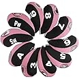 Andux Number Print Golf Iron Club Head Covers with Transparent Window 10pcs/Set