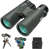 Gosky 10X42 HD Binoculars for Adults with Phone Adapter, High Power Binoculars with BAK4 Prism and FMC Lens, Waterproof Binocular for Bird Watching Hunting Traveling Outdoor Sports