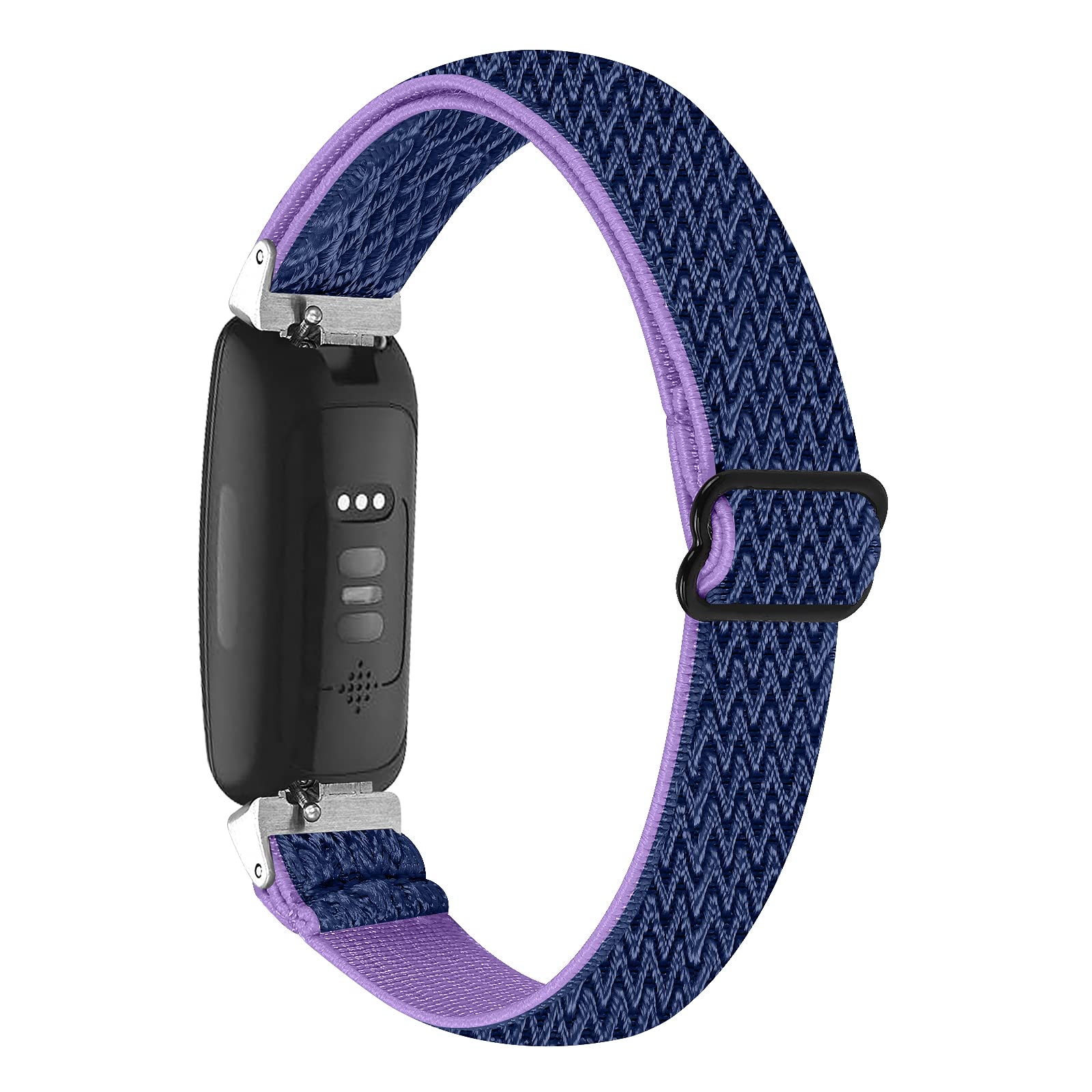 Gimuk Elastic Strap compatible with Fitbit Inspire 2/Inspire/Inspire HR/Ace 2/Ace 3, Women Men Soft Breathable Nylon Fabric Sport Replacement Watch Strap Band Stretchy Wristband (Purple Blue)