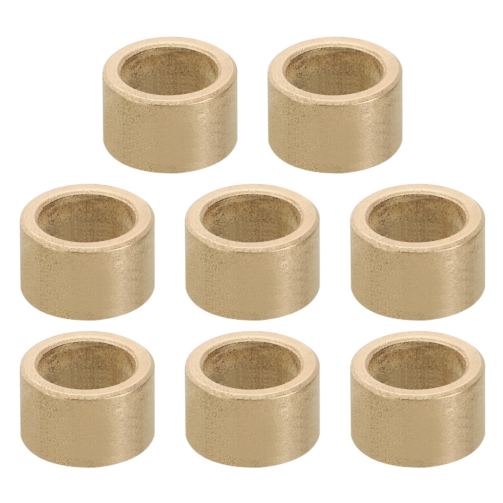 PATIKIL M10 Brass Spacers, 8 Pcs Metal Spacer Brass 10mm ID x 14mm OD x 9mm L Brass Spacers Screw Standoff for 3/8 Inch or M10 Screw