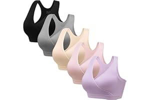 HBselect Nursing Bras for Breastfeeding, Maternity Nursing Sleep Bra Wireless Pregnancy Sleep Bralette 3/5 Pack