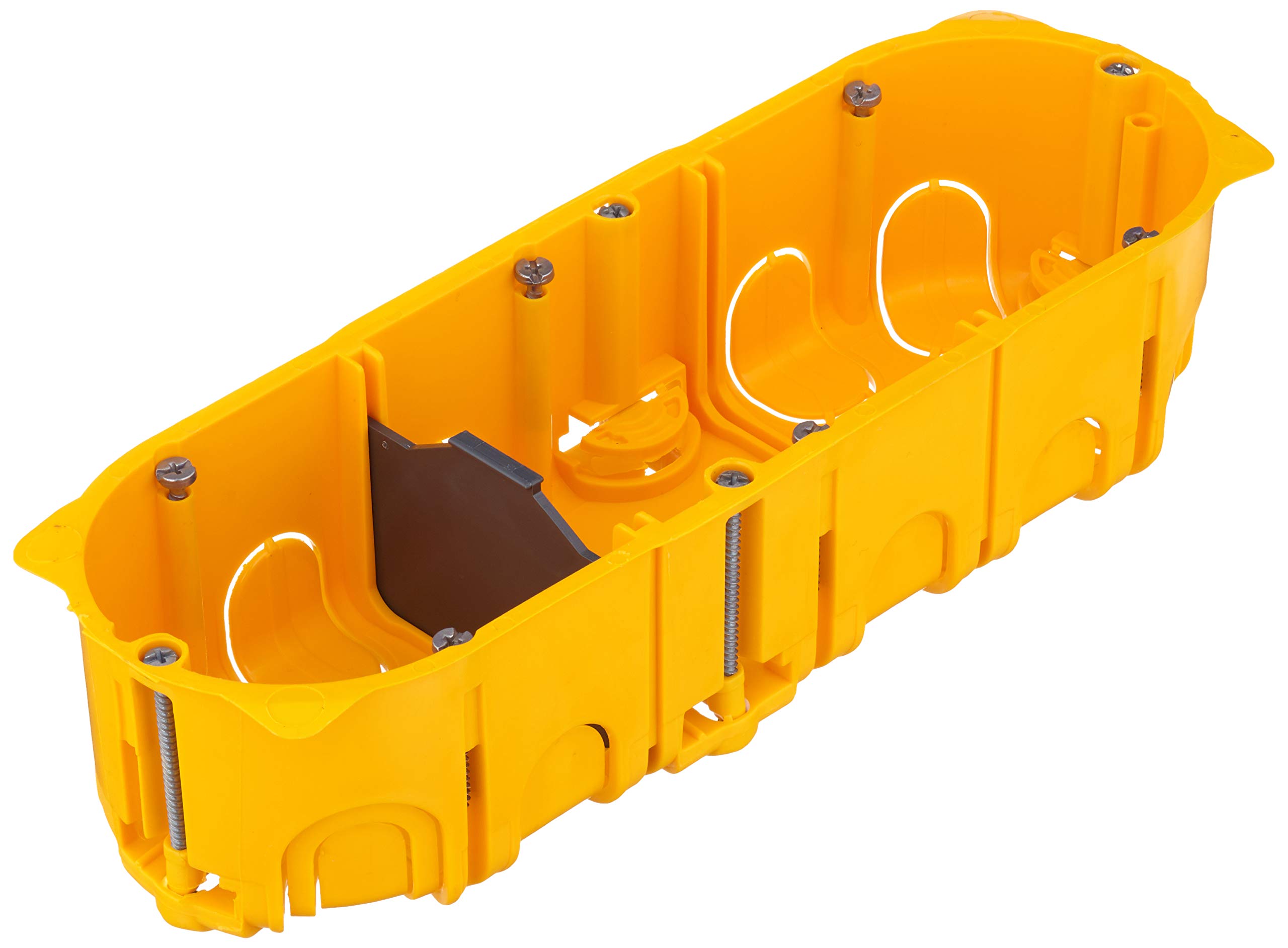Legrand 080053 Triple Flush-Mounted Box/Cavity Wall Box, Batibox HW-Box 3-F T = 50 mm, Orange — image 1