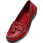 Artisure Women's Classic Comfort Leather Loafers Casual Slip-Ons Stylish Tassel Dress Shoes Cute Work Office Flats Everyday Walking Shoes