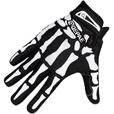 Azarxis Skeleton Gloves Adjustable Lightweight Racing Skull Sports Work Bone Gloves Anti-Slip Breathable for Men & Women Motorcycle, Cycling, Biking, Workout