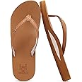 KuaiLu Womens Arch Support Flip Flops Comfortable Yoga Mat Slip on Summer Beach Walking Thong Cushion Sandals