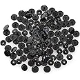 100 Sets KAM Extra Long Prong Plastic Snaps, BetterJonny Size 20 T5 Glossy Round Resin Plastic Fasteners No-Sew Buttons for C