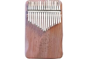 Kalimba 17 Keys Solid Thumb Piano Portable Mbira Finger Piano Gifts for Adults Beginners Music Lovers (17 Key Solid Wood)