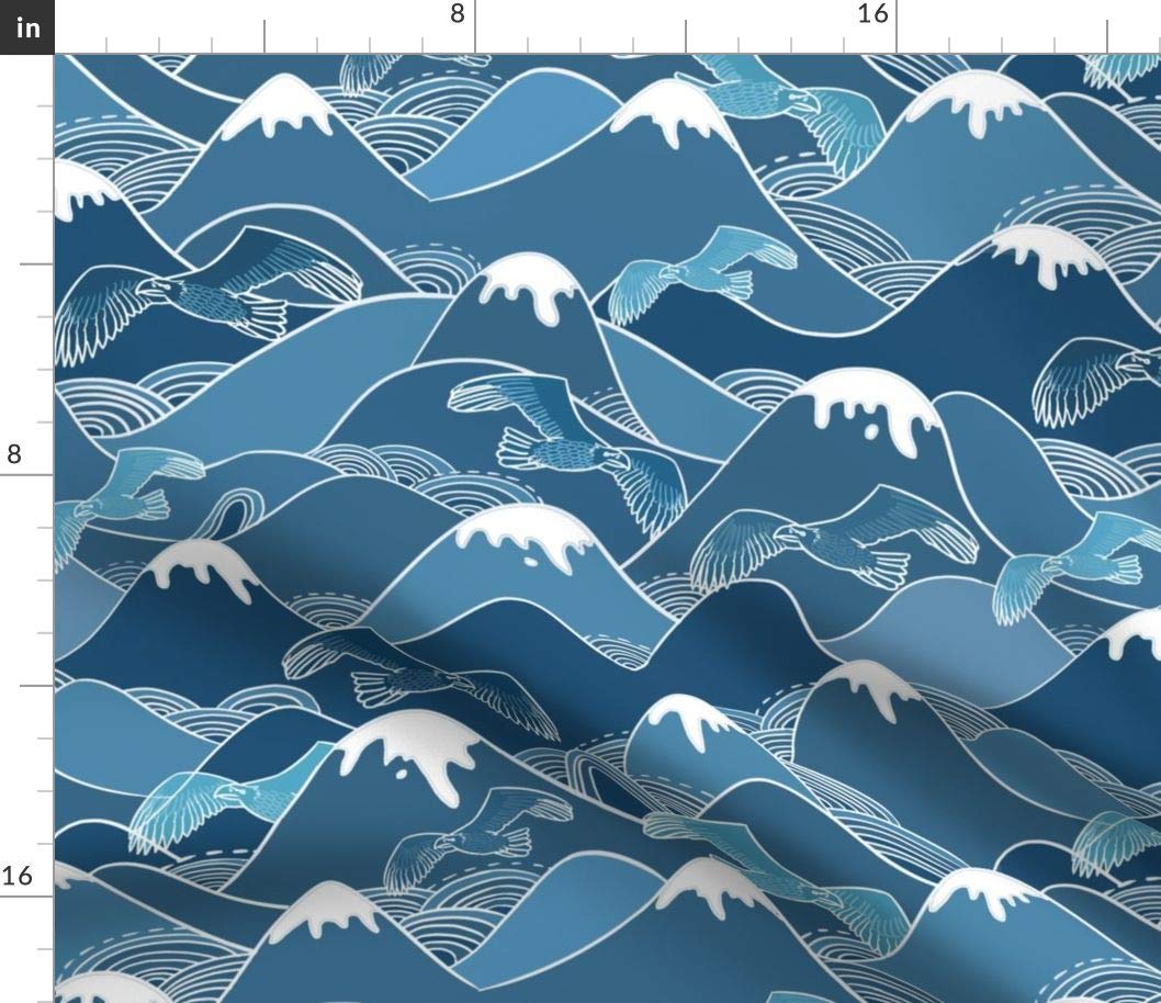 Amazoncom Eagles Over The Mountains Fabric Eagles Birds - 