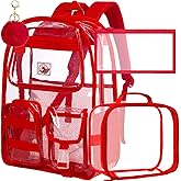 Clear Backpack, Heavy Duty Transparent Bookbag for Women and Men | Heavy Duty