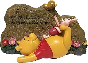 Pooh Garden Rock, Classic Winnie-The-Pooh Collection, Hand-Painted, Stands 5 Inches Tall by 7.5 Inches Wide.Official Disney Licensed Product