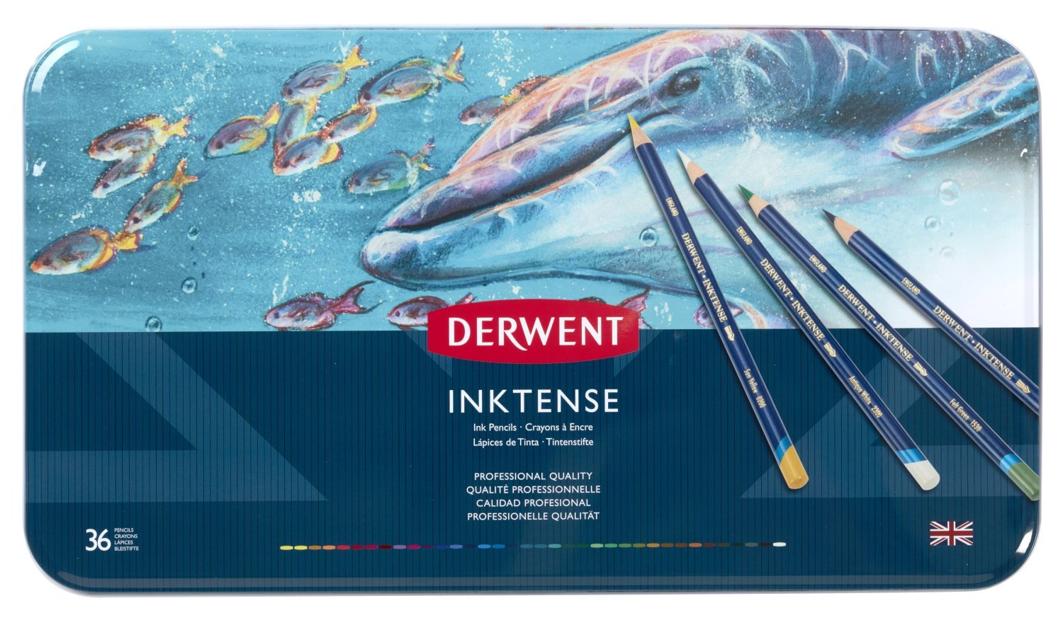 Derwent Inktense Watercolour Matite Idrosolubili in Scatola di Derwent Inktense Watercolour Matite Idrosolubili in Scatola di Metallo Confezione 36 Amazon Cancelleria e prodotti per ufficio