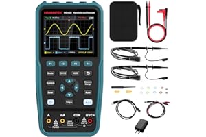 HANMATEK 3 in 1 Handheld Oscilloscope Multimeter 100Mhz Waveform Generator Oscilloscope with 2 Channels 3.5"TFT, HO102S Professional oscilloscope Multimeter with Memory Function