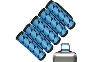Tailoreadily 5 Pack Luggage Handle Wrap, Cute Luggage Tap Identifiers for Cruise Travel, Suitcase Tags Travel Accessories for Airplane Flying, Blue