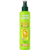 Garnier Fructis Sleek &amp; Shine 10-in-1 Leave In Conditioner Spray for Dry, Frizzy Hair, Heat Protectant Up to 450F with Argan Oil &amp; Plant Keratin, Provides Flyaway and Frizz Control, 8.1 Fl Oz