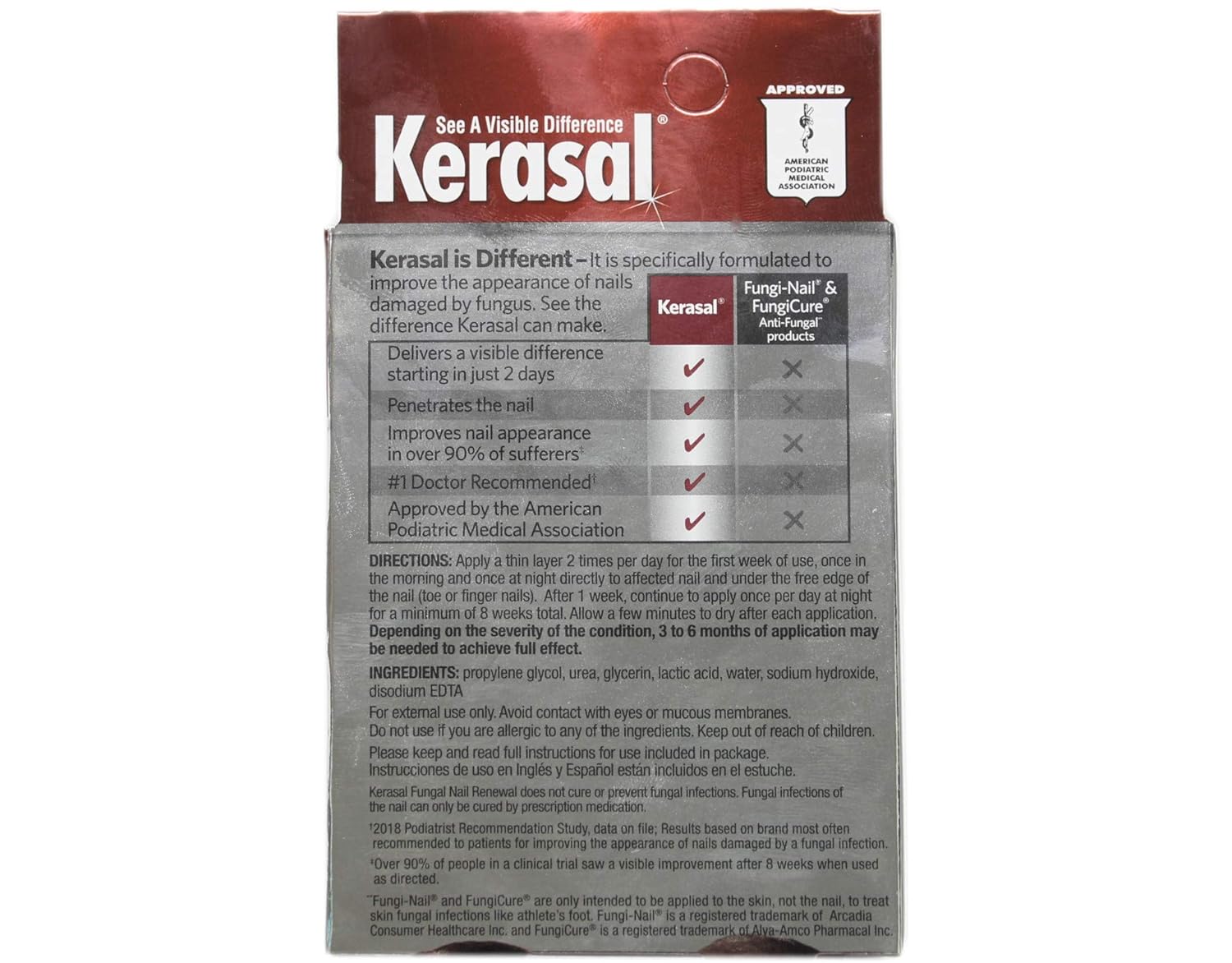 Kerasal Nail Fungal Nail Renewal Treatment 10ml (2 Pack) : Nail Fungicides : Beauty