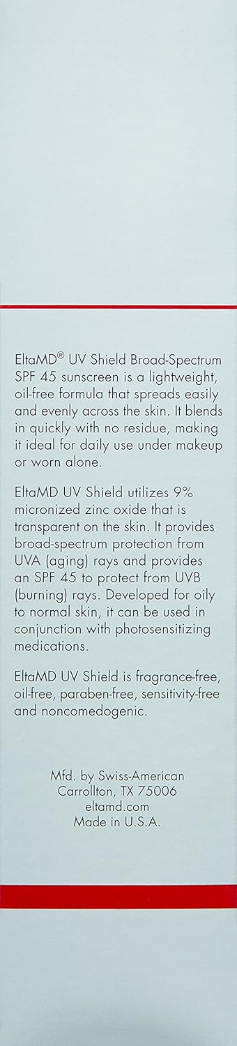 EltaMD UV Shield Full-Body Sunscreen Lotion Broad-Spectrum SPF 45, Non-Greasy, Dermatologist-Recommended Mineral-Based Zinc Oxide Sheer Formula, 3 oz: Premium Beauty