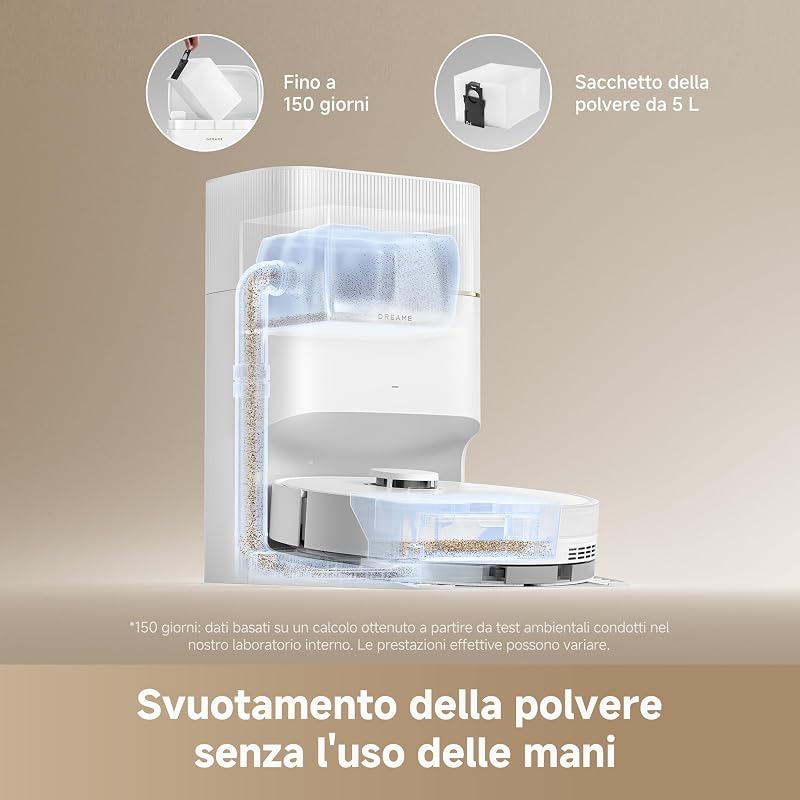 D20 Pro Plus Robot Aspirapolvere Lavapavimenti, DuoBrush per Peli