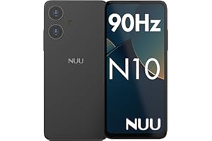 NUU N10 Basic Cell Phone for T-Mobile, Mint, Metro, Qlink, Tello and More 4GB/128GB, Perfect for Teenagers, Dual SIM 4G, Octa-Core 6.6" 90Hz HD+, Unlocked Phones Android Phone 14, US Warranty (Black)
