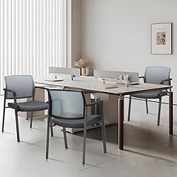 CLATINA Mesh Back Stacking Arm Chairs with