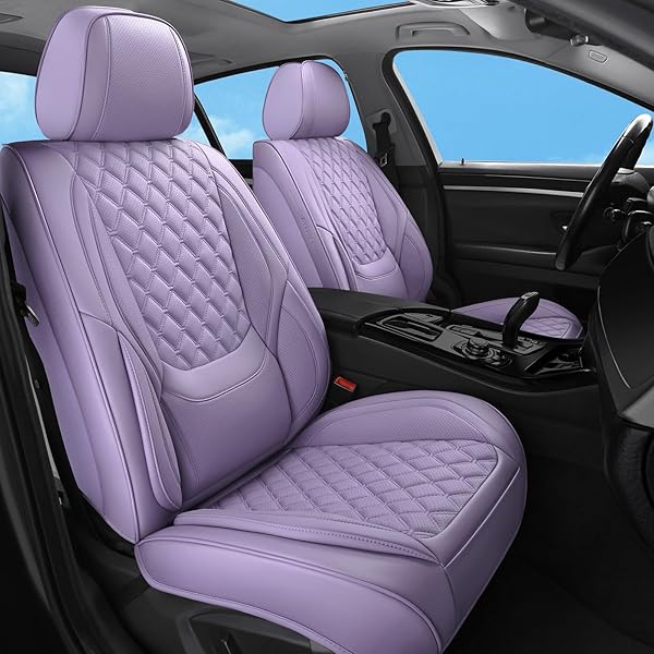 SXIKIN CAR SEAT COVERS FULL SET PURPLE, LUXURY...