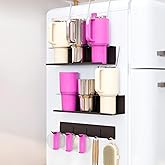 Kovewon 2 Pack Magnetic Cup Holder for Stanley 30/40 oz Water Bottle Tumbler Organizer Holder Heavy Duty with Hooks for Fridge Compatible with Stanley Cup Accessories