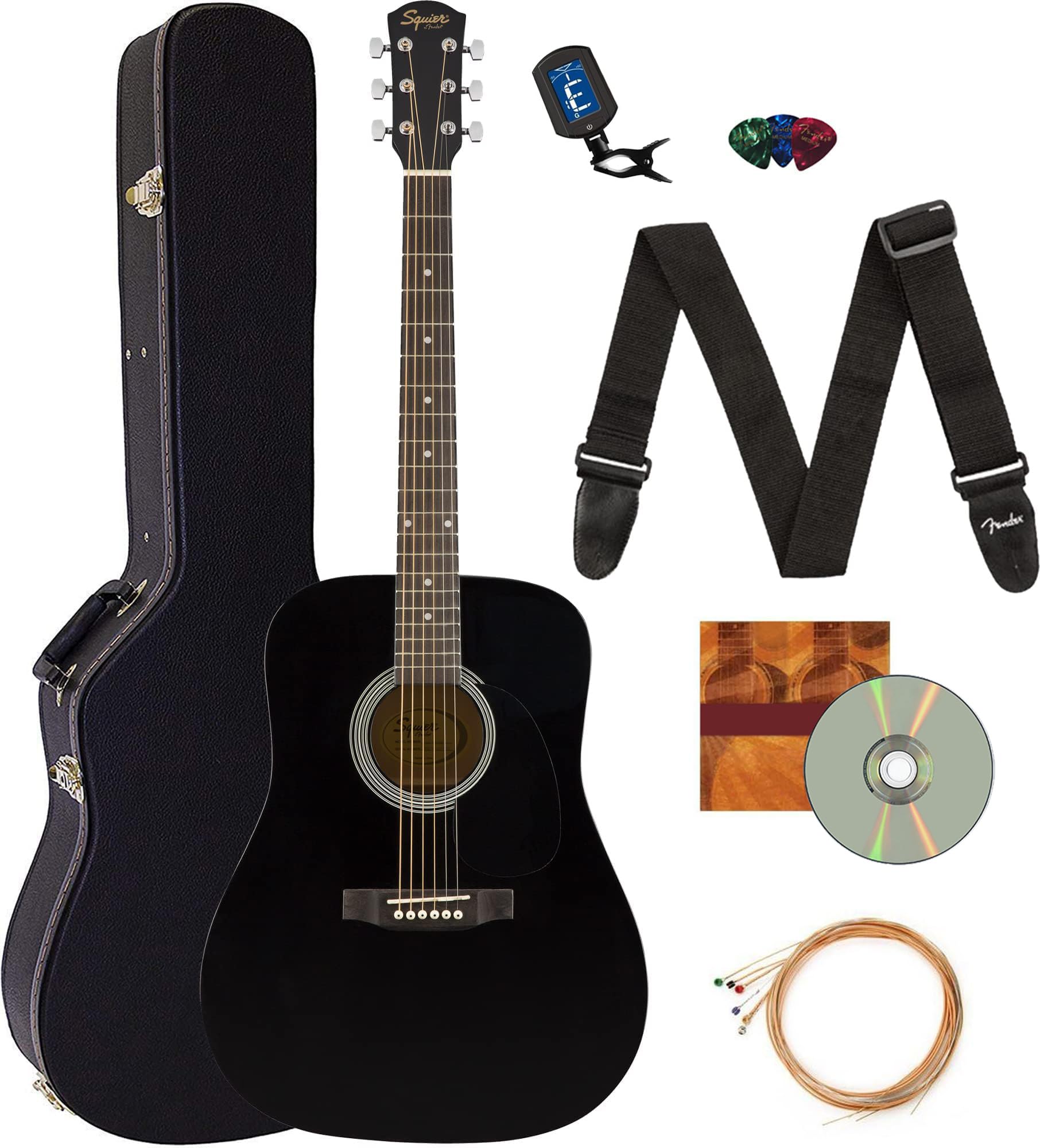 Fender Squier Dreadnought Acoustic Guitar - Black