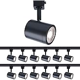 WAC Lighting Charge 8010 LED Adjustable Track Head 5-CCT Selectable 9W 865 Lumens Fully Dimmable in Black for H-Style 3 Wire 