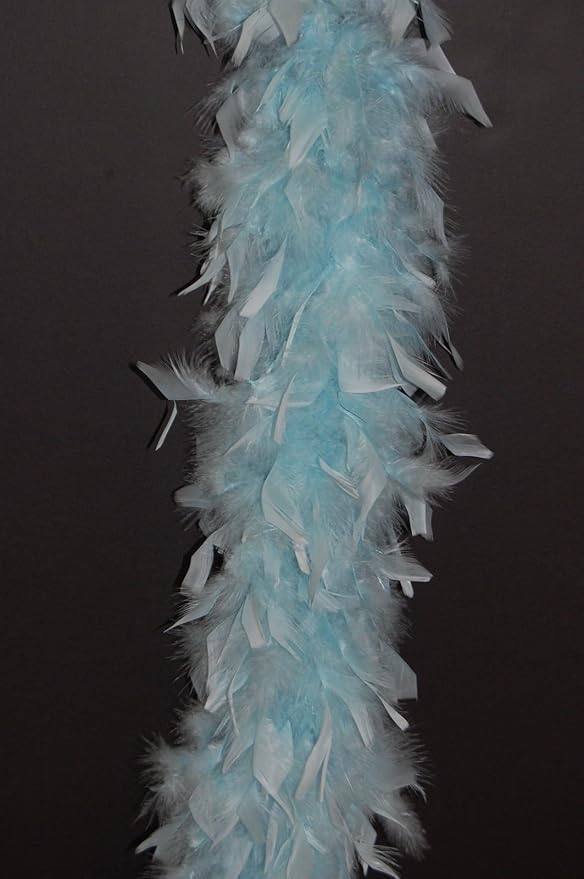 Feather Boa 80 Gram Chandelle Aqua Blue 2 Yards (72" Boa
