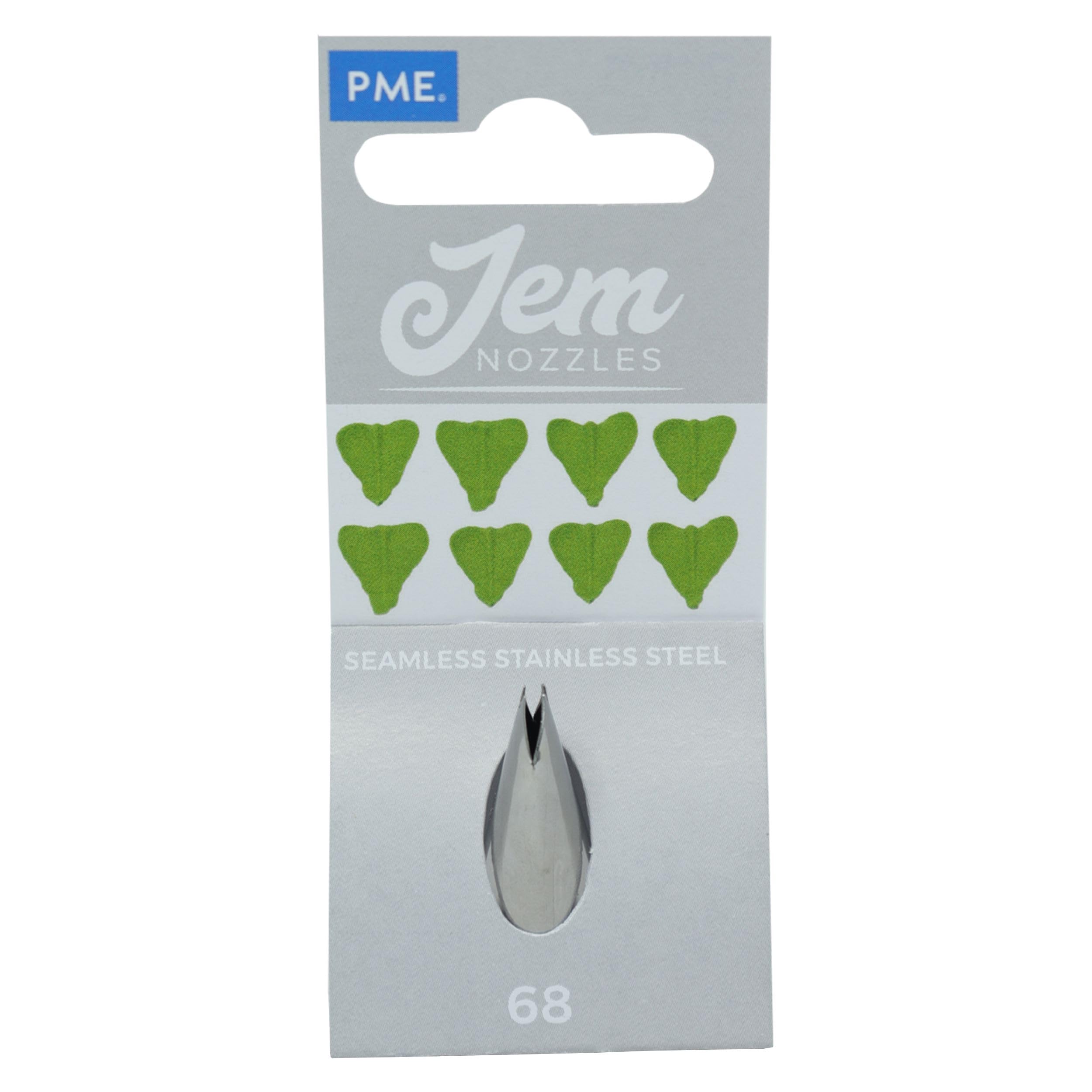 PME JEM Medium Leaf Piping Nozzle no. 68, Silver