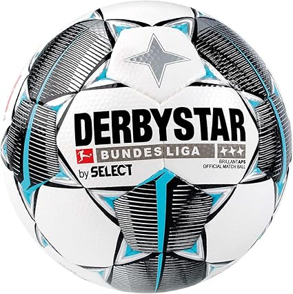 Amazon Com Derbystar 2019 2020 Brillant Aps Bundesliga Fifa Match Soccer Ball Size 5 White Sports Outdoors