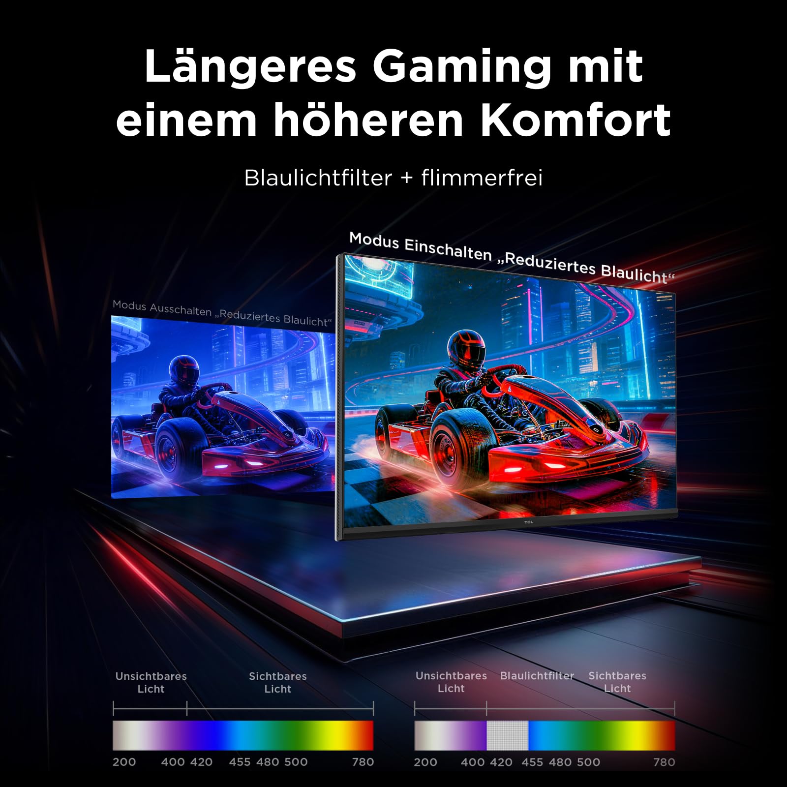 TCL Gaming Monitor 27 Zoll QD-Mini-LED 27G64, QHD-Auflösung, 180Hz, Fast-HVA-Panel, HDR 600 nits, 1ms GTG Reaktionszeit, AMD Freesync, Kompatibilität mit G-Sync 9