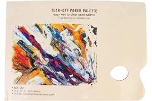 Atyhao Lot de 100 feuilles de papier détachables pour aquarelle, gouache, peinture à l'huile avec trou pour le pouce