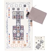 Royal Game of UR with Pyramid Dice, Ancient Strategy Board Game for Adults, 2 Player Travel Table Game, Compact, Travel-Friendly，One of The Oldest Strategy Games in The World