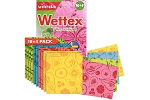 Wettex The Original 14 Pack Swedish Dishcloth for Kitchen - Eco Friendly Reusable Paper Towels - Assorted Dish Cloths for Washing Dishes